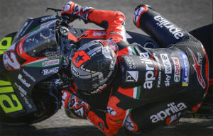 MotoGP, 2021, Misano: Viñales na Aprilia lidera TL1 que acaba em dilúvio thumbnail