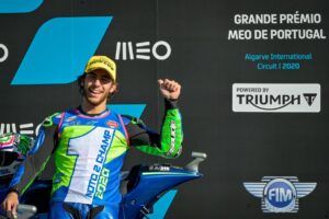 Moto2, 2021, Algarve: Quando Bastianini celebrou o título em Portimão thumbnail